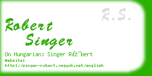 robert singer business card